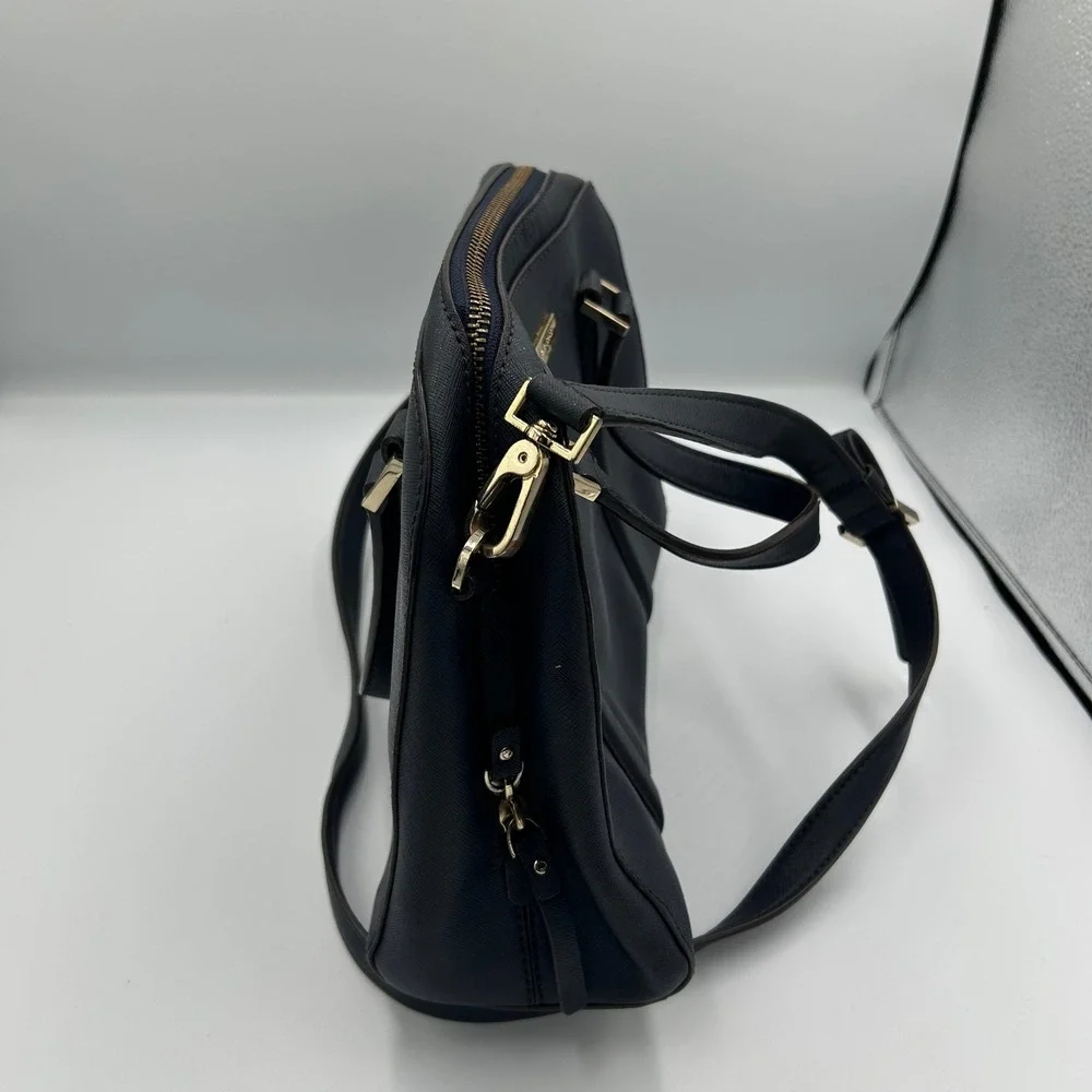 Kate Spade Satchel Womens Medium Navy Blue Saffiano Leather Crossbody Bag